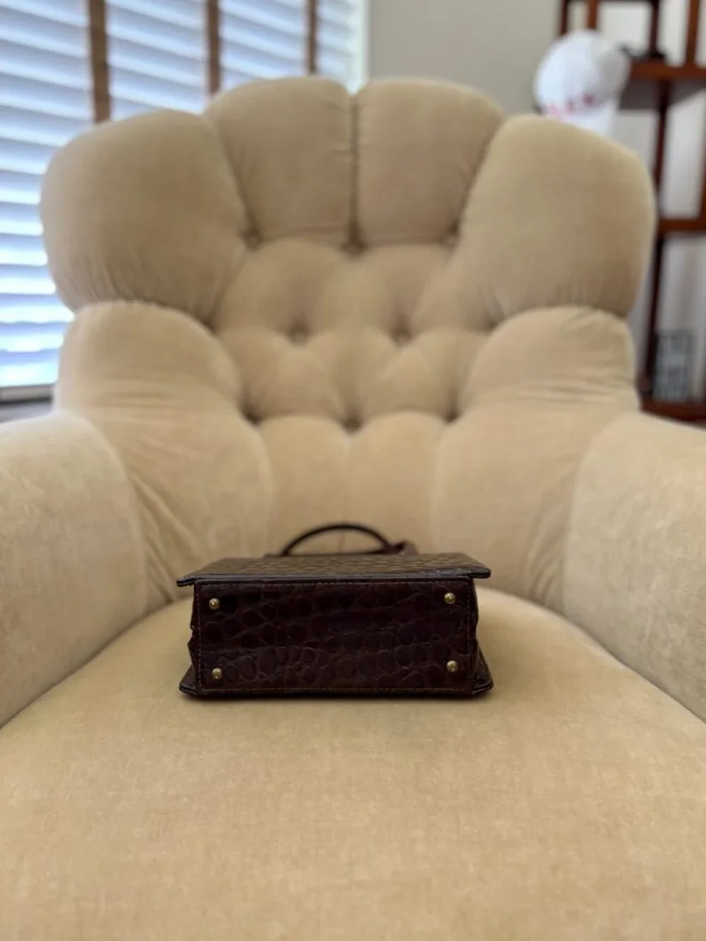 VTG Auth MAM'SELLE ORIGINAL Genuine Alligator Embossed Circa 1960's Box Bag